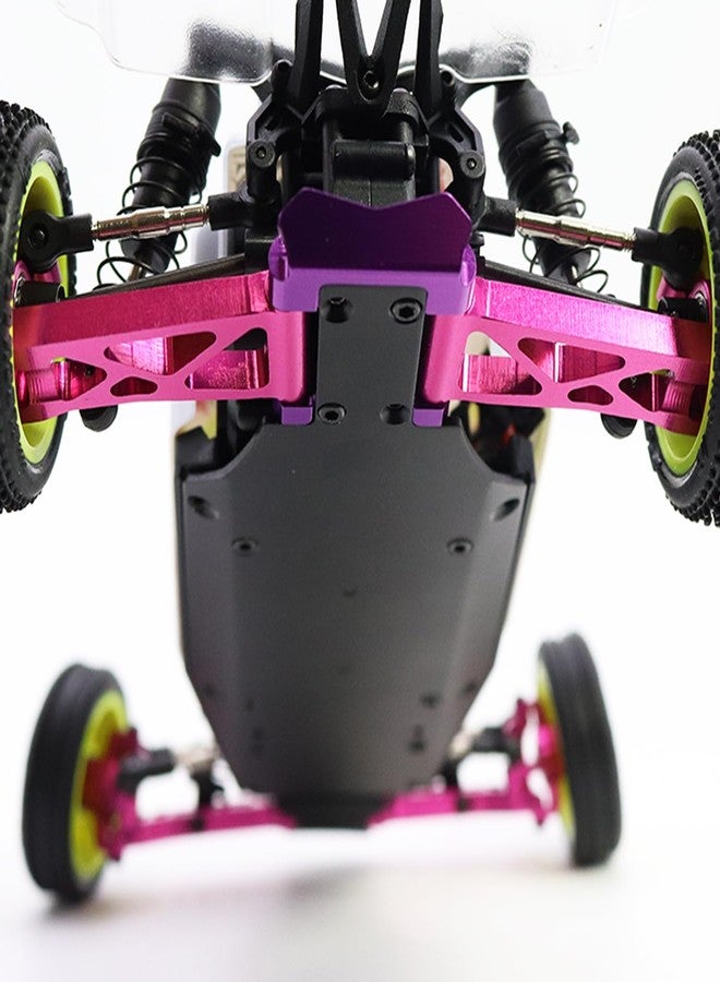 FACCNOY Metal Steering Knuckles C Hubs Suspension Arms CVD Shaft for 1/24 Losi Micro b Rc Car 2WD Buggy Chassis Plate Linkage Upgrades (Set 1 Pink) - Image 3